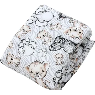 TupTam Baby Spielmatte Kinder Große Spieldecke Gepolstert XXL Krabbeldecke 120 x 120 cm Babyzimmer Schlafteppich, Farbe: Rund 120 cm / Safari