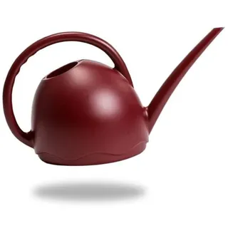Plastia Gießkanne Klein für Zimmerpflanzen 1,8 L - Giesskanne Medusa mit langem Ausgießer - Blumengießkanne aus Kunststoff für Drinnen, Burgund