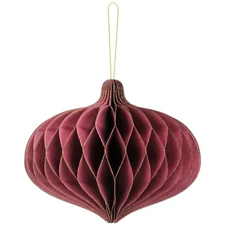 Weihnachtskugel Oval aus Papier 16x15cm