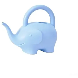 1 l Gießkanne in Kindergröße mit niedlichem Tier-Design, um Kindern über Pflanzen Bewässerung und Naturverantwortung beizubringen (Elefant - Blau)