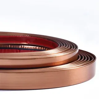 3 Meter Flexible Zierleisten Sparpaket Selbstklebend Bordüre Tapete, Spiegelartig Zierleisten, PVC-Tapetenbordüre, Kronenformen, Deckenleiste, Wasserdichte Zierleiste, Kantenleiste(Rose Gold Brushed,0