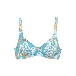 SUNSEEKER Bügel-Bikini-Top Damen aquablau-bedruckt Gr.46 Cup E