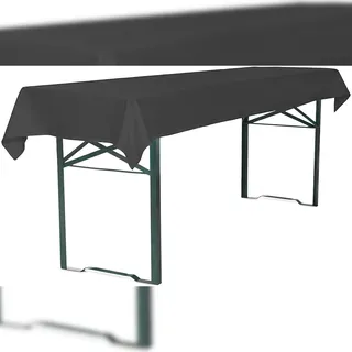 TexDeko Tischdecke für Bierzeltgarnitur 250 x 100 cm Grau
