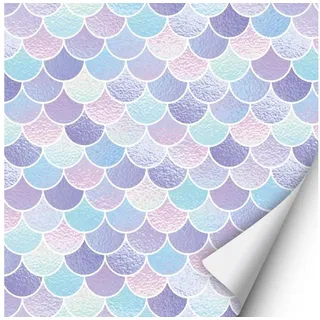 nikima Wandtattoo KF-01 selbstklebende Folie - Meerjungfrau Schuppen (PVC-Folie), 2 x 0,9 m selbstklebende Folie bunt