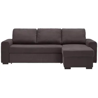 Xora Ecksofa, Dunkelgrau, Textil, 3-Sitzer, seitenverkehrt montierbar, L-Form, 245x160 cm, Stoffauswahl, Schlafen auf Sitzhöhe, Hocker erhältlich, Rücken echt, Wohnzimmer, Sofas & Couches, Wohnlandschaften, Ecksofas