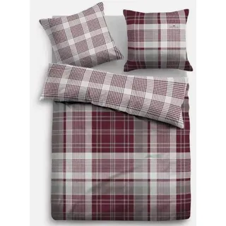Bettwäsche TOM TAILOR 135x200 cm rot grau karriert 49882