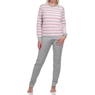 normann Frottee Pyjama Gestreift Rosa 40-42