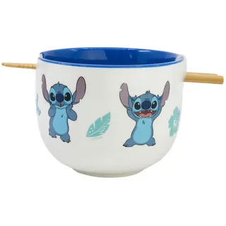Stor Lilo & Stitch Ramen-Schüssel mit Stäbchen Blau