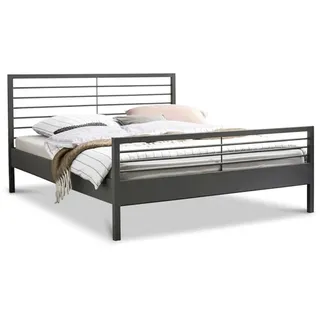 BED BOX Metallbett, Schwarz, Metall, 120x200 cm, Schlafzimmer, Betten, Metallbetten