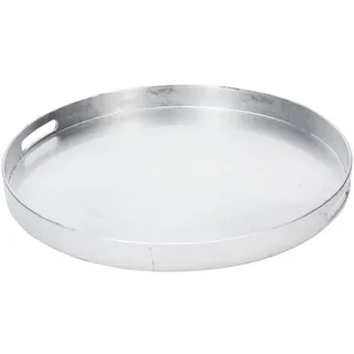 Hti-Living TABLETT RUND 46X4CM SILBER TABLETT RUND 46X4CM SILBER