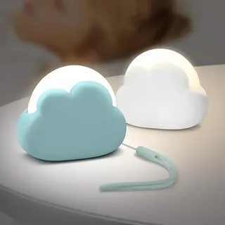 Nachtlicht Baby Tragbar, 2 Stücke Wolke Nachttischlampe Zum Kinder Einschlafhilfe, Led Stilllicht Dimmbar Deko Babyzimmer Zubehör, Geschenk Zur Geburt Junge