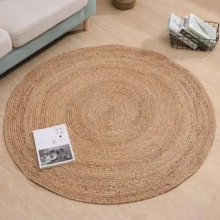 Wohnzimmer- Oder Schlafzimmerteppich, Runder Rattan-nachttischteppich