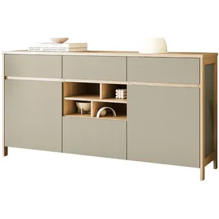 furn.design Sideboard 164 x 85 x 39 cm Salbeigrün / Eiche