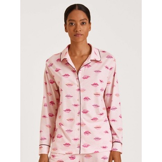 CALIDA Pyjamaoberteil Calida Damen Shirt lang 15796 pearl blush (1 Stück, 1-tlg., 1 Stück) durchgehend geknöpft rosa