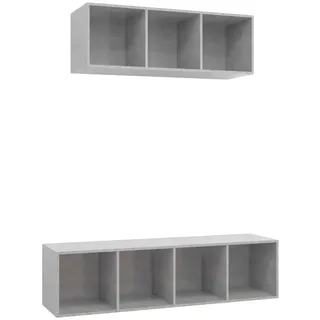 vidaXL 2-tlg. TV-Schrank-Set 3900 cm Grau Holzwerkstoff