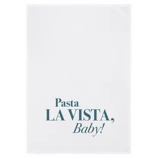 17;30 Hamburg Geschirrtuch mit Spruch "Pasta la vista baby"