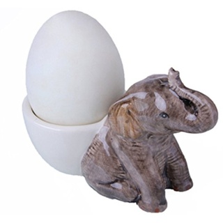 B2SEE LTD Elefant Elefanten Eierbecher Set Eierbecher Keramik Eierbecher Tiere Elefant 2-er Set