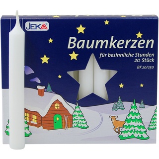 OLShop AG 2er Pack Baumkerzen weiß ca. 13 x 105 mm (2 x 20 Stück) Weihnachtskerzen, Christbaumkerzen, Pyramidenkerzen