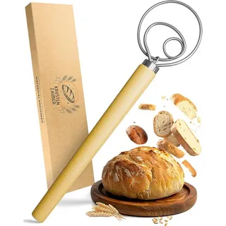 Krustenzauber Backmatte Zubehör - Brotschlingen, Schneebesen, Backmatte, Teig Reinigungstücher, Dänischer Schneebesen