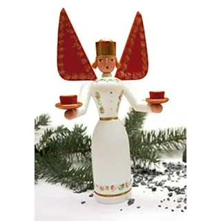 Rudolphs Schatzkiste Lichterengel bunt HxBxT 21,5x11,5x8cm NEU Engel Bergmann Licht Kerze Weihnachten Schnee Seiffen Kerzen Erzgebirge Winter Dekoration Bergbau Kirche Licht Holz Wald