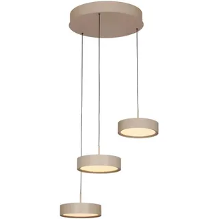 Dieter Knoll Led-Hängeleuchte Bellevue, Sand, Metall, Uni,Uni, rund,rund, 180 cm, RoHS, CE, höhenverstellbar, 3 Helligkeitsstufen, Lampen & Leuchten, Innenbeleuchtung, Leuchten nach Räumen, Esstischlampen