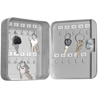 Stahl-Schlüsselschrank für 20 Schlüssel mit 2 Sicherheitsschlüsseln