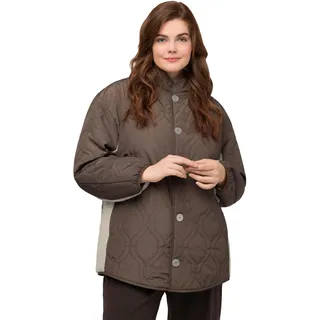 Ulla Popken, Damen, große Größen, reversible jacket with fake shearling fur - 54-56 Große Größen