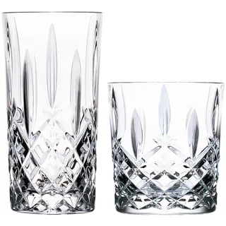 RCR Crystal Orchester Geschnittener Glas Whiskey -Trinkgläser Und Highball -Cocktailgläser - 340ml, 396ml - 12pc Set