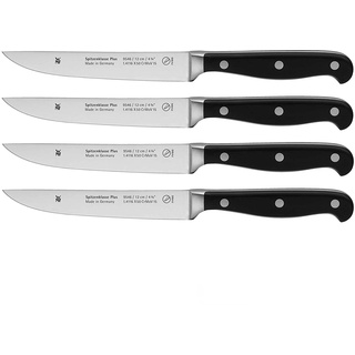 WMF Spitzenklasse Plus Steakmesser Set 4teilig, 22 cm, Made in Germany, Messer geschmiedet, Performance Cut, Klinge 12 cm