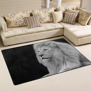 Use7 Lion King Teppich Dschungelbereich Teppiche rutschfeste Bodenmatte Fußmatten Wohnzimmer Schlafzimmer 100 x 150 cm