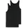 Unterhemd ohne Arm 2er Pack Doppelpack 95/5 Organic Cotton Athletic Shirt schwarz Gr 10