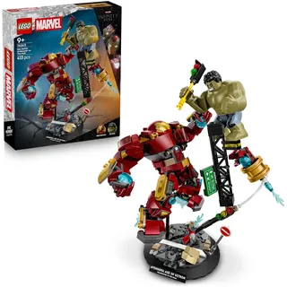 LEGO | Marvel Duell der Giganten: Hulkbuster vs. Hulk - Superhelden Spielzeug mit Actionfigur und 2 Minifiguren, darunter Iron Man - Avengers Geschenk für Jungen ab 9 Jahren, Mädchen und Fans - 76343