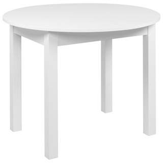 Mid.you Esstisch, Weiß, Holzwerkstoff, rund, eckig, 100x75x100 cm, ausziehbar, Esszimmer, Tische, Esstische