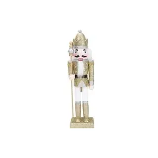 Bemalte Walnuss-soldatenfigur, Exquisite Nussknacker-puppen Aus Robustem Holz Für Die Weihnachtsfeier (gelb)