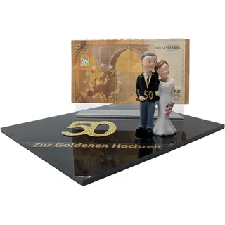 DIY Geschenk zur Goldenen Hochzeit – Personalisierbares Acryl-Geldgeschenk zum Selbst Basteln – Kreative Idee zum Verpacken eines Geldgeschenks (Goldene Hochzeit 10)
