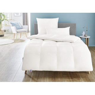 Irisette Daunendecke Nora extra warme Winterdecke, aus 100% Baumwolle 100% Daune mit Aufbewahrungstasche, 135 x 200 cm, weiß, Öko-Tex zertifiziert, produziert nach deutschem Qualitätsstandard