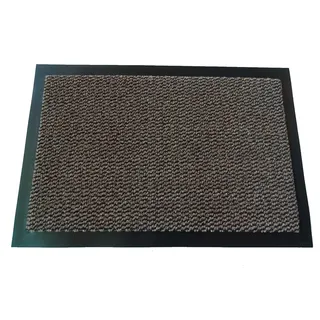 MERTEX Zeitlose Schmutzfangmatte Türmatte Sauberlauf Schmutzmatte Fußabstreifer für Flur Eingangsbereich Haustür innen und außen (braun-schwarz meliert ca. 120 x 180 cm)