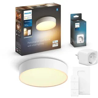 Philips Hue Bundle Deckenleuchte Enrave S Ø 26,1 cm inkl. Dimmer und SmartPlug
