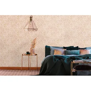 A.S. Création Vliestapete Abstrakt Farne Blätter Tropen Metallic Rosa Gold 39120-3