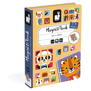 Janod Tierischer Magnetspaß – Mein Mix & Match Magnetbuch