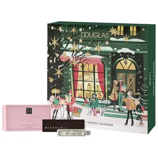 Douglas Adventskalender Douglas Beauty Adventskalender 2025 + Rituals Sakura Car Perfume (25-tlg), Festliches Pflege-Bundle mit 24 Überraschungen & Autoduft Sakura goldfarben