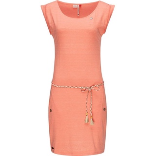 Ragwear Shirtkleid Tag leichtes Jersey-Kleid in melierter Optik orange L (40)