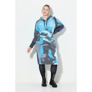 laurasøn Kleid Shirtkleid Blau/Grau 38
