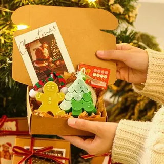 Konische Weihnachtskerzen, Teelichter In Form Von Lebkuchenmännchen Mit Geschenkbox, Handgemachte Wachskerzen Zur Dekoration Für Weihnachtsfeiern, Tischdekorationen Für Die