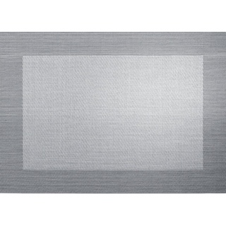 Platzset, Tischset gewebter Rand silver black metallic 46 cm, ASA SELECTION silberfarben
