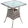 Polyrattan Beistelltisch 57 x 57 x 72 Beige/Braun