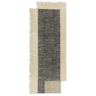 Ferm Living - Counter Teppichläufer, 80 x 200 cm, charcoal / off-white