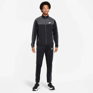 Trainingsanzug NIKE SPORTSWEAR "Sport Essentials Men's Poly-Knit Track Suit" Gr. S, schwarz-weiß (black, white) Herren Sportanzüge Trainingsanzüge
