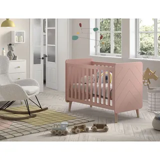 Kinderbett VIPACK Betten Gr. B/H/L: 68 cm x 96 cm x 123,6 cm, kein Härtegrad, ohne Matratze, rosa (terra rosa, terra rosa) Kinder Ausstattung