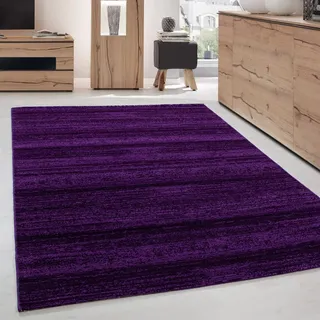 Carpettex Teppich Wohnzimmer Kurzflor 120 x 170 cm Lila Modern Unicolor - Einfarbig -Teppich Schlafzimmer Flauschig Extra Weich Waschbar Küchenteppich Teppich Esszimmer Kinderzimmer Wohnzimmerteppich